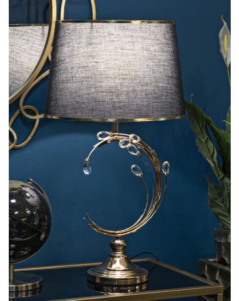 Lampe de table Bruxelles doré/noir - 36x65 cm