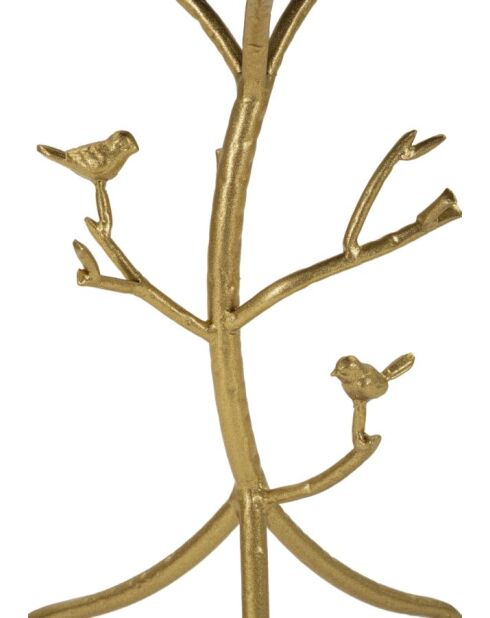 Table d'appoint Oiseaux en Marbre dorée - 38x60 cm