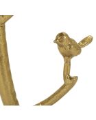 Table d'appoint Oiseaux en Marbre dorée - 38x60 cm