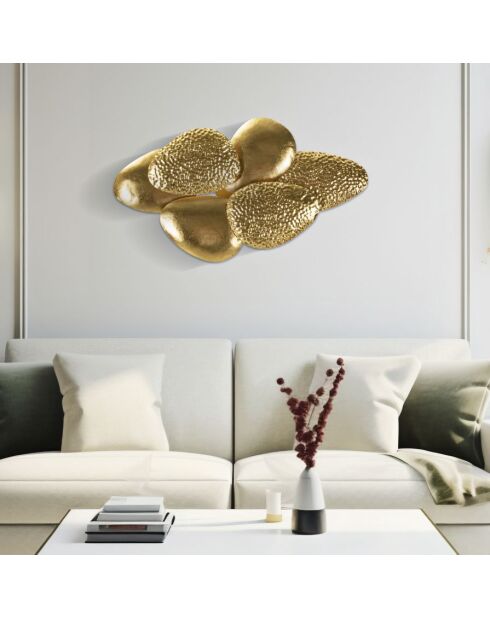 Applique Murale Coque dorée - 44x11x28 cm