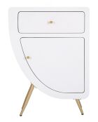 Mesita de noche alta Venus blanca - 60x32x79 cm