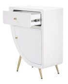 Mesita de noche alta Venus blanca - 60x32x79 cm