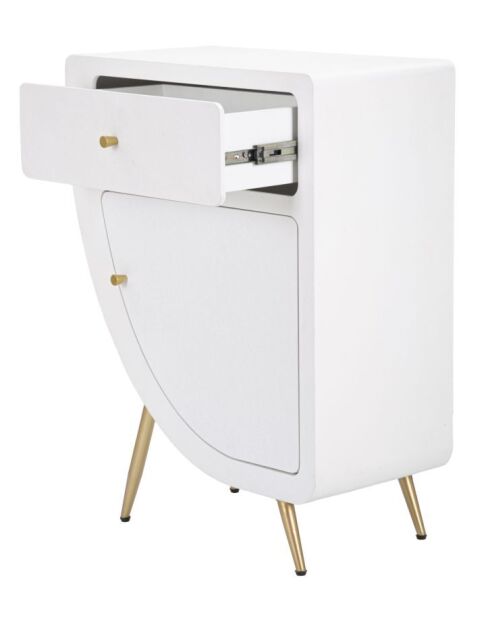 Mesita de noche alta Venus blanca - 60x32x79 cm