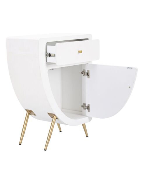 Mesita de noche alta Venus blanca - 60x32x79 cm