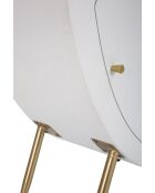 Mesita de noche alta Venus blanca - 60x32x79 cm