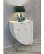 Mesita de noche alta Venus blanca - 60x32x79 cm