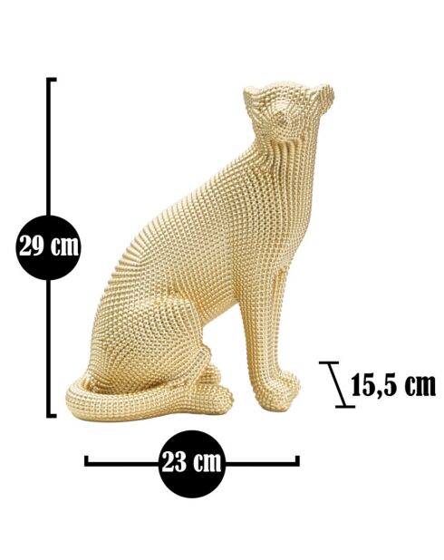 Luipaard goud - 23x15,5x29 cm