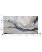 Ensemble de 3 Tableaux Pz - 45x2,7x80-60x2,7x80 cm