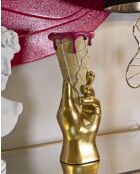 Gouden conische bloempot - 12,5x11x31 cm