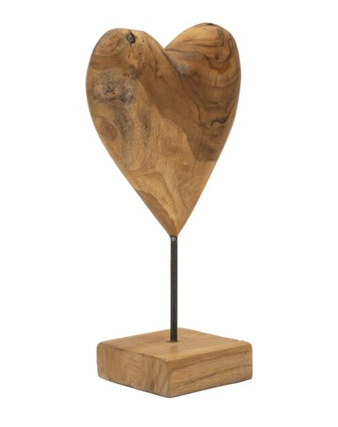 Scultura Dobu in teak marrone - 20x12x37 cm