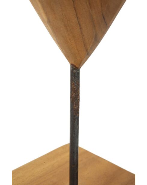 Scultura Dobu in teak marrone - 20x12x37 cm