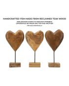 Scultura Dobu in teak marrone - 20x12x37 cm