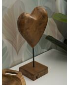 Scultura Dobu in teak marrone - 20x12x37 cm