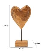 Scultura Dobu in teak marrone - 20x12x37 cm