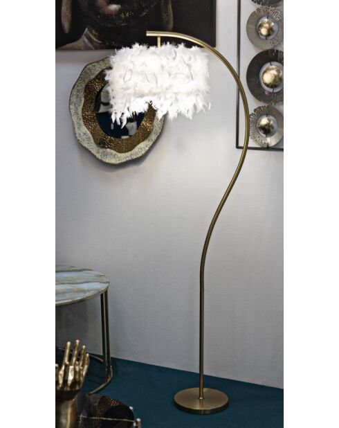 Lampadaire Semi-Arc doré - 60x33x170 cm