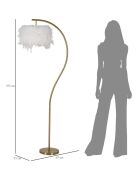 Lampadaire Semi-Arc doré - 60x33x170 cm