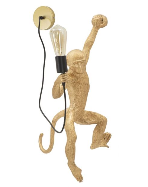Applique Murale Monkey dorée - 32x32x64 cm