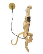 Applique Murale Monkey dorée - 32x32x64 cm