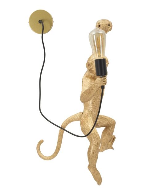 Applique Murale Monkey dorée - 32x32x64 cm