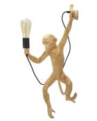 Applique Murale Monkey dorée - 32x32x64 cm