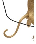 Applique Murale Monkey dorée - 32x32x64 cm