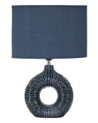 Lampe de table Seta bleue - 28,5x15x43 cm