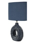 Lampe de table Seta bleue - 28,5x15x43 cm