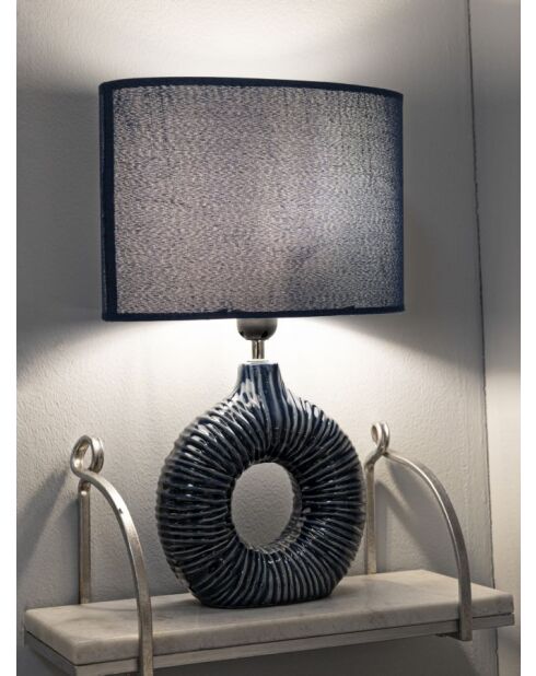 Lampe de table Seta bleue - 28,5x15x43 cm
