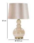 Lampe de table Perly Tour crème - 37,5x61 cm