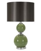 Lampe de table Eva Deux vert/noir - 38x65 cm