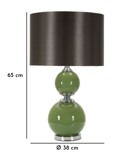 Lampe de table Eva Deux vert/noir - 38x65 cm