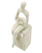 Figura color crema Single Stons - 8,5x6,5x24 cm