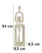 Figura color crema Single Stons - 8,5x6,5x24 cm