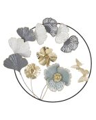 Panel de pared redondo de hierro Campur, 78,5 x 5 x 74 cm