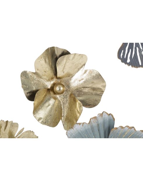 Panel de pared redondo de hierro Campur, 78,5 x 5 x 74 cm