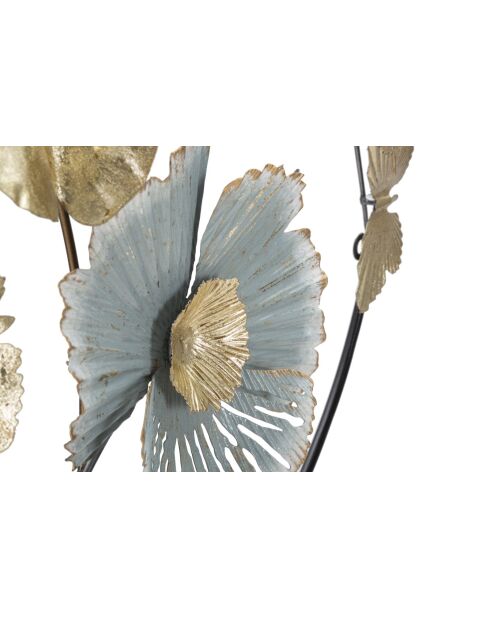 Panel de pared redondo de hierro Campur, 78,5 x 5 x 74 cm