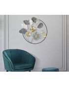 Panel de pared redondo de hierro Campur, 78,5 x 5 x 74 cm