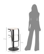 Destiny barkruk met stoelverhoger wit - 41x61x83 cm