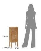 Petite commode Goteborg brune - 38x33,5x82 cm