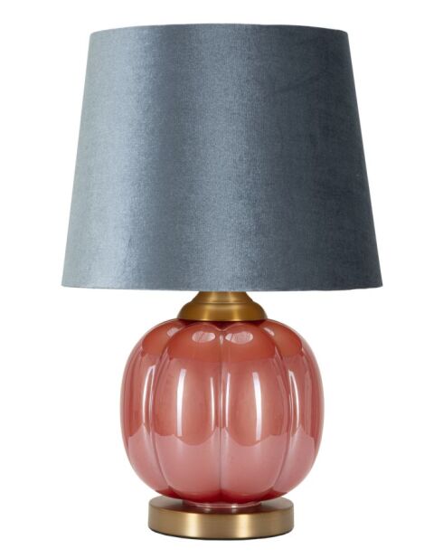 Lampe de table Helene Ball rouge/bleu - 32,5x50 cm