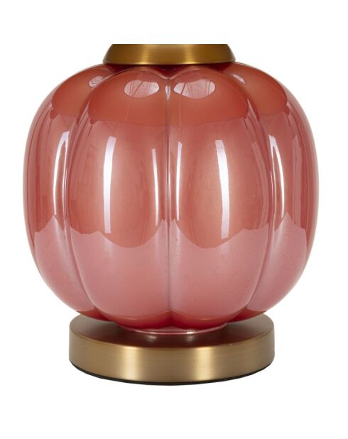 Lampe de table Helene Ball rouge/bleu - 32,5x50 cm