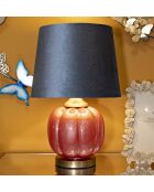 Lampe de table Helene Ball rouge/bleu - 32,5x50 cm