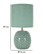 Lampe de table Ponts Turquoise - 14x27 cm