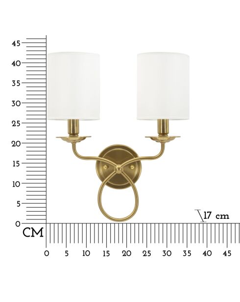 Applique Murale Zagreb dorée - 35,5x17x43 cm