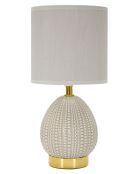 Lampe de table Flavi grise - 15x30,5 cm