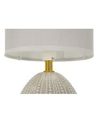 Lampe de table Flavi grise - 15x30,5 cm