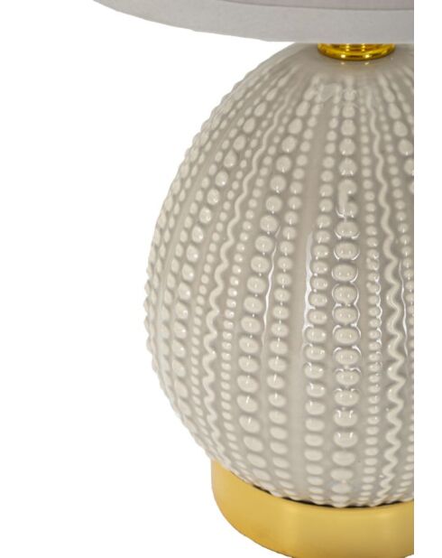 Lampe de table Flavi grise - 15x30,5 cm