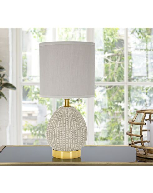 Lampe de table Flavi grise - 15x30,5 cm