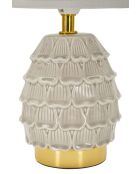 Lampe de table Pigny crème - 15x30,5 cm