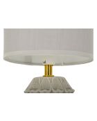 Lampe de table Pigny crème - 15x30,5 cm